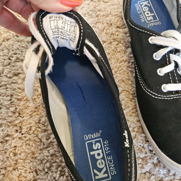 Keds Black Flats size 7 - Picture 2 of 2